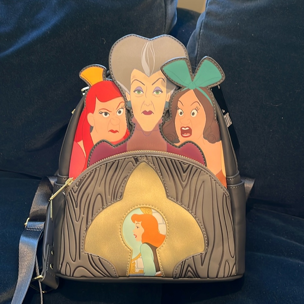 NWT Cinderella Loungefly mini backpack. From Disney Villains collection